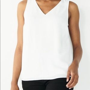 NEW With Tags Nine West white V-neck tank is a Best Seller.
